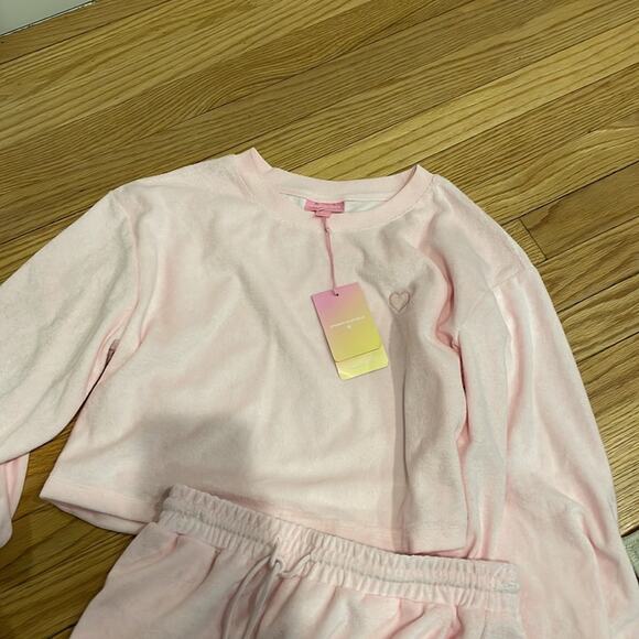 Stoney clover lane terrycloth pink top Small and pants XS nwt - Picture 4 of 7